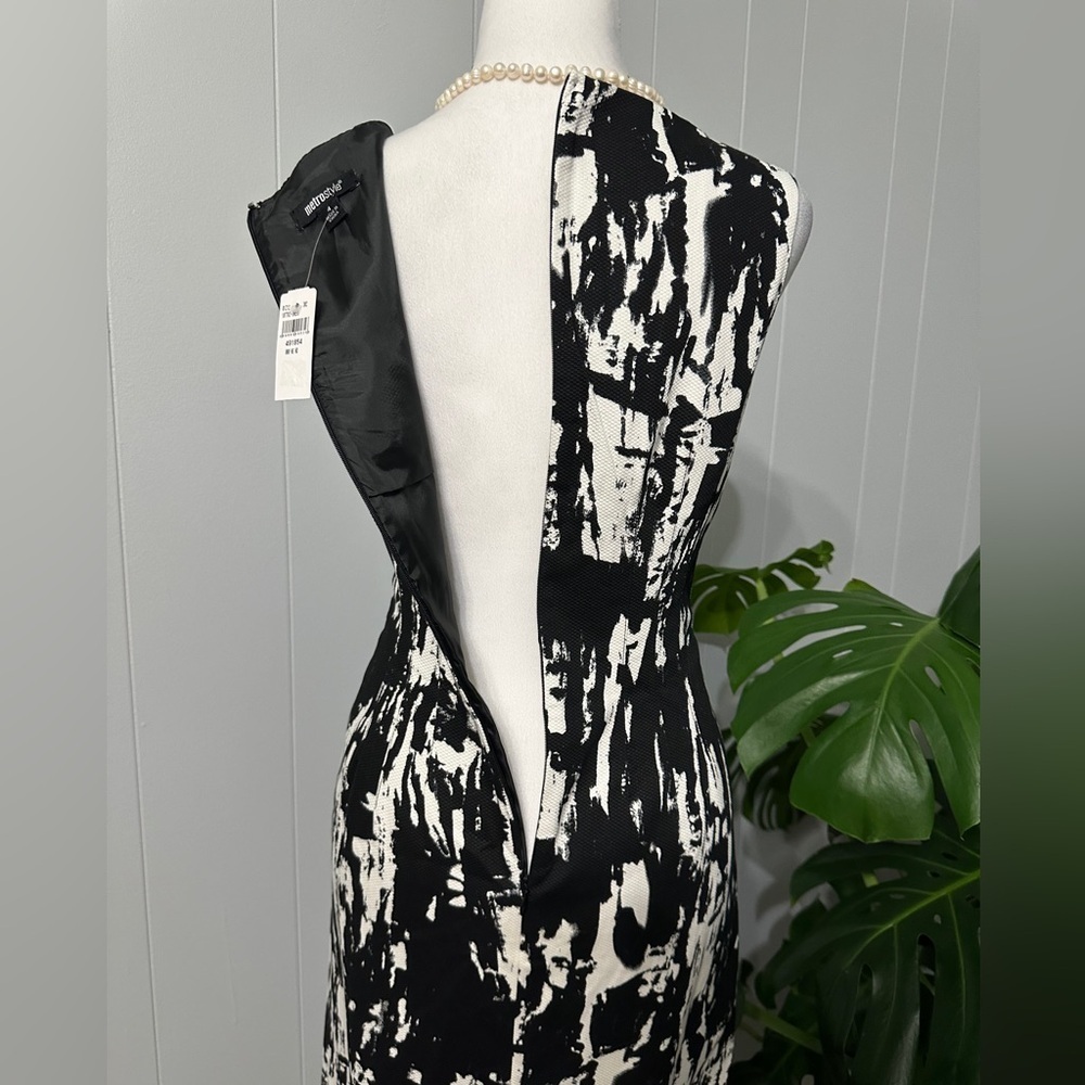 🛍️NWT. metro style black and white dress Size 4 - Picture 4 of 11